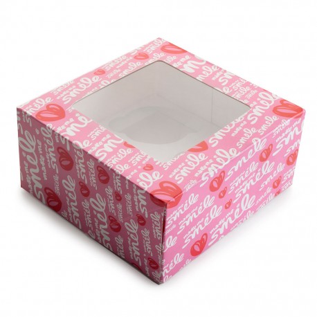 Caja de Carton para 4 Cupcakes 2 Cajas IBILI