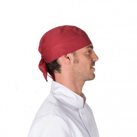 Gorro Pirata para Chef o Cocinero Unisex Burdeos