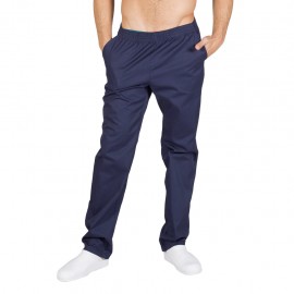 Pantalon Para Chef Unisex Marino Con Resorte Bolsillos
