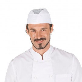 Gorro de Cocinero con Ventilación Superior Pack de 6 Blanco