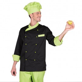 Filipina Chef o Cocinero Negro Botones Verdes