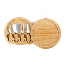 Cuchillos y Tabla para Cortar Quesos y Presentarlos IBILI