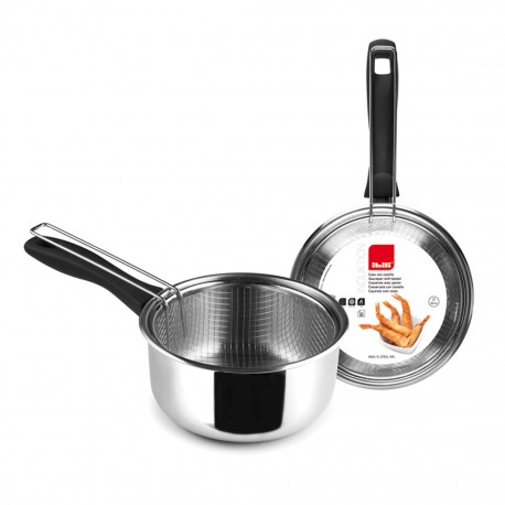 Cazo con Cestillo para Freír de Acero Inox 18cm IBILI