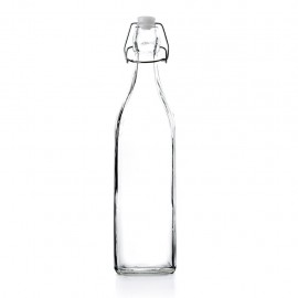 Botella de Cristal para Bebidas con Cierre Hermético 250ml IBILI