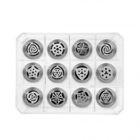 Duyas o Boquillas Rusas Extra Large Set de 12 Acero Inox IBILI