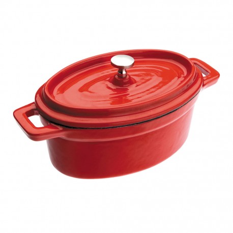 olla cocotte mini ovalada de hierro fundido esmaltado IBILI