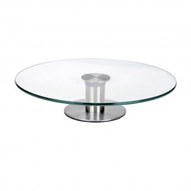 Base Giratoria de Cristal o Soporte para Pastel IBILI
