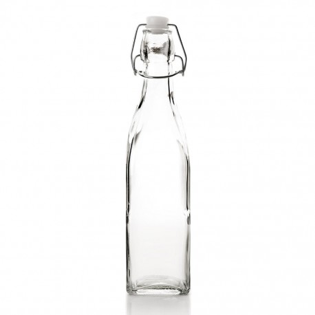 Botella de Vidrio Vintage Cuadrada o Redonda 500ml IBILI