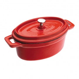 olla cocotte mini ovalada de hierro fundido esmaltado IBILI