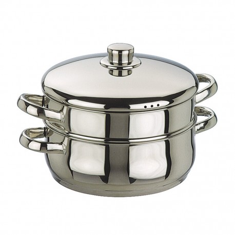 Olla Para Verduras Al Vapor O Vaporera De Acero Con Tapa Marca Ibili