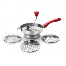 Pasapure o triturador de verduras con 3 discos de 20 cm IBILI