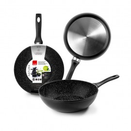 Wok Para Inducción Libre PFOA Estilo Piedra IBILI