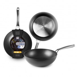 Wok Sarten De Aluminio Fundido Induccion 30 Cm Titan IBILI
