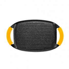 Grill Plancha Ondulado Stone O Piedra 36 Cm Marca Ibili