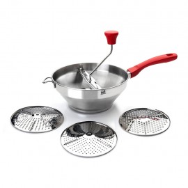 Triturador de verduras o Pasapures con 3 discos de 24 cm IBILI