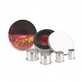 Cortadores de Galletas Redondos Lisos Inox 11 Piezas IBILI
