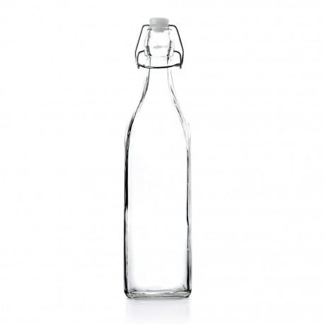 Botella de Cristal para Bebidas con Cierre Hermético 250ml IBILI