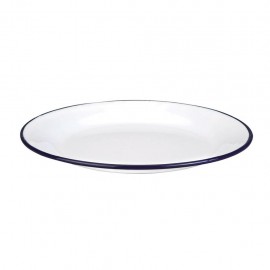 Plato de Peltre Llano / plano Blanco IBILI