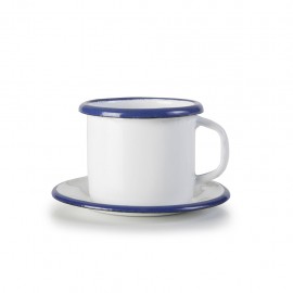 Taza Con Plato De Peltre Blanco 70 Ml Marca Ibili