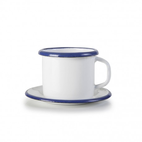 Taza Con Plato De Peltre Blanco 70 Ml Marca Ibili