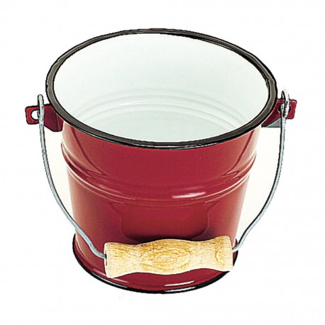 Cubeta o Cubo de Peltre Roja IBILI